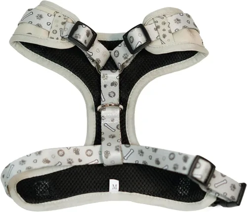 Vista 4 de Haminway Arnés sin tirones para perros medianos – Chaleco reflectante y transpirable con correas ajustables para el pecho y el cuello – Fácil
