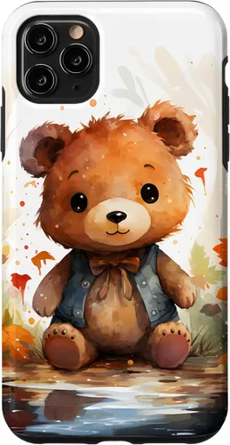 Vista 19 de Funda de oso de peluche con chaleco para iPhone 17