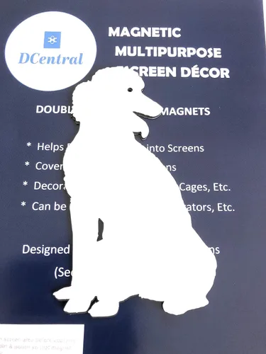 Vista 3 de DCentral® Imanes flexibles de vinilo para caniche francés: de doble cara; para pantallas no retráctiles, multiusos, ayuda a dejar de entrar