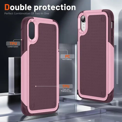 Vista 222 de Jeylly Funda para iPhone SE/Funda para iPhone 5S, Exterior de Plástico Duro que Absorbe Golpes + Interior de Silicona de Goma Defensor contra