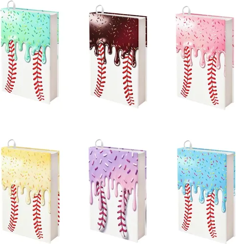 Vista 15 de Rnyleeg Paquete de 6 fundas protectoras de libros de bolsillo para niños, con temática deportiva, elástica, para amantes de los libros, estudiantes