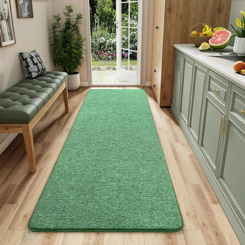 Vista 64 de AROGAN Alfombra Shag de Pasillo de 2 x 4 pies para pasillos, alfombras lavables con espuma viscoelástica para dormitorio, entrada