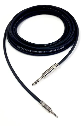 Vista 5 de Custom Cable Connection Cable equilibrado TRS TRS de audio profesional de 75 pies (0.250 in) a 1/8 pulgadas (0.138 in)