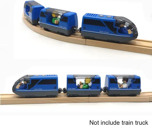 Vista 5 de DSHMIXIA Tren a Pilas para Conjunto de Pistas de Tren de Madera, Juguetes para Niños Pequeños de 3, 4, 5 Años, Niños, Acoplamientos Magnéticos