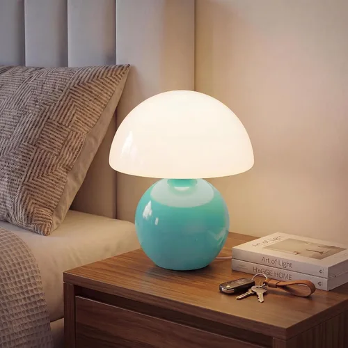 Vista 13 de Dawnwake Lámpara de Mesa con Forma de Hongo para Dormitorio, Lámparas Pequeñas de Escritorio para Mesita de Noche para Mesas de Noche de Sala