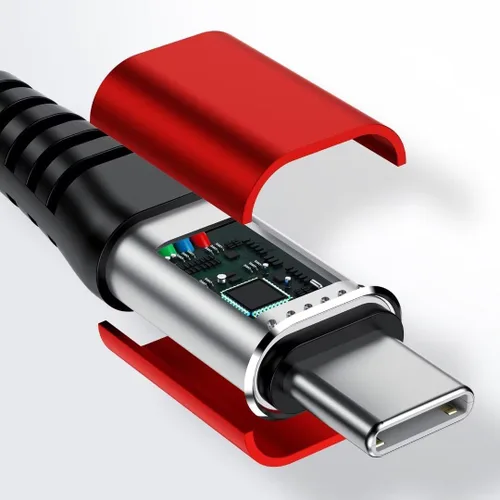 Vista 6 de Cabepow Cable USB tipo C [3 unidades de 1 pie] USB A tipo C de nailon trenzado de alta calidad de 1 pie de largo, de carga rápida para Samsung