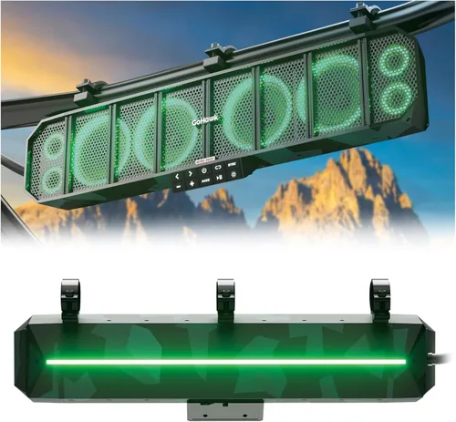 Vista 11 de GoHawk Barra de sonido UTV de 17 pulgadas y 6 altavoces con Bluetooth