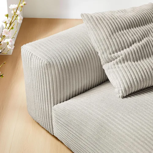 Vista 4 de Modway Sofás Solace, de gran tamaño, almendra