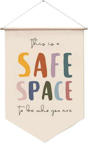 Vista 9 de Está Bien Sentir, colgante de pared de salud mental, decoración de sala de juegos, arte de pared infantil, regreso a la escuela, regalos