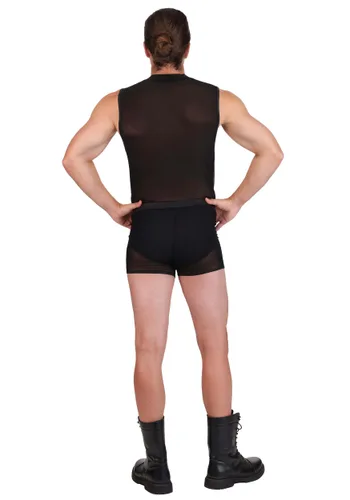 Vista 4 de Disfraz Sexy de Sacerdote de Malla para Hombre Multicolor