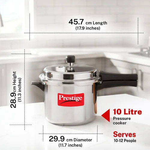Vista 3 de Ollas a presión de aluminio Prestige Popular, Plateado