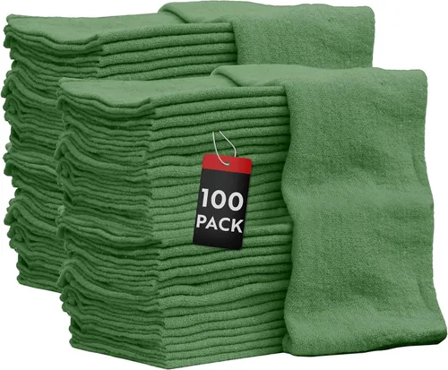 Vista 13 de Nabob Wipers - Juego de 100 toallas para taller de mecánica automotriz, trapos a granel 100 % algodón, trapos de tienda de grado comercial
