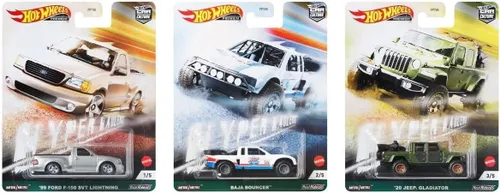 Vista 3 de Hot Wheels Car Culture Hyper Haulers Trucks Colección completa de 5 vehículos a escala 1:64 Premium