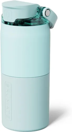 Vista 45 de BrüMate Rise - Botella de agua de 25 onzas con pajita de silicona cubierta 100 % a prueba de fugas, botella de agua de acero inoxidable aislada