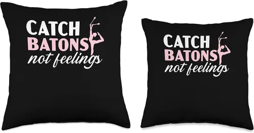 Vista 3 de Majorette Gymnastic Dancing Baton Twirl Catch Feelings - Almohada giratoria de Baton, 16 x 16 pulgadas, multicolor