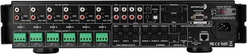 Vista 3 de Dayton Audio DAX66 6-Source 6-Zone Sistema de audio distribuido para toda la casa con teclados 25 WPC