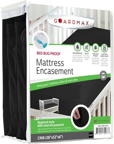 Vista 100 de Protector de colchón Guardmax con cremallera funda contra insectos para cama 100% impermeable suave, hipoalergénico y transpirable