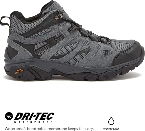 Vista 2 de HI-TEC Ravus WP - Botas de senderismo impermeables para hombre ligeras y transpirables para exteriores