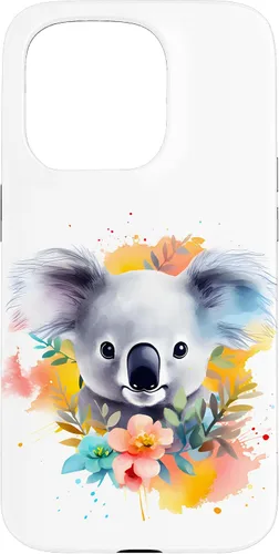 Vista 14 de Funda Koala con flores de eucalipto para iPhone 17