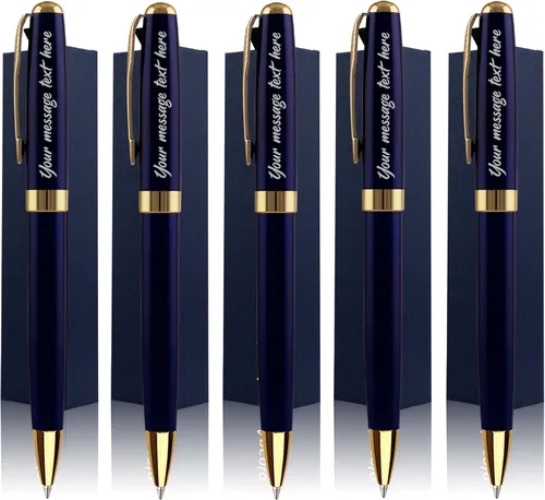 Vista 14 de Ancolo Bolígrafos de Promoción Personalizados - Regalo Publicitario de Negocios Juego de Escritura de Oficina - Grabado con Tu Mensaje Nombre