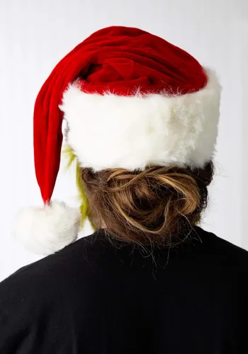 Vista 5 de Dr. Seuss The Grinch Plush Santa Costume Hat with Beard