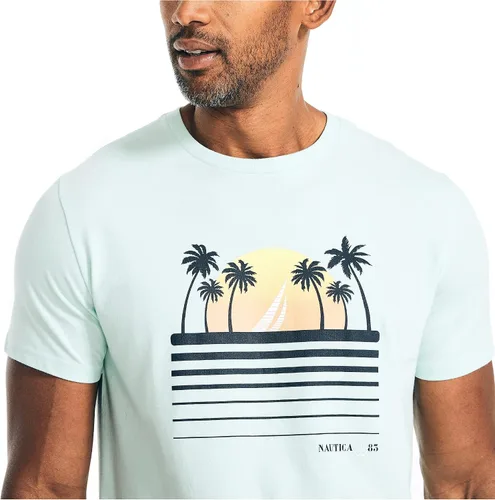 Vista 5 de Nautica Mens Sustainably Crafted Palm Trees Graphic T-Shirt