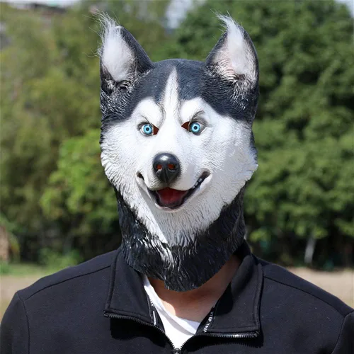 Vista 3 de Aimeely - Máscara de látex para Halloween, diseño de animales