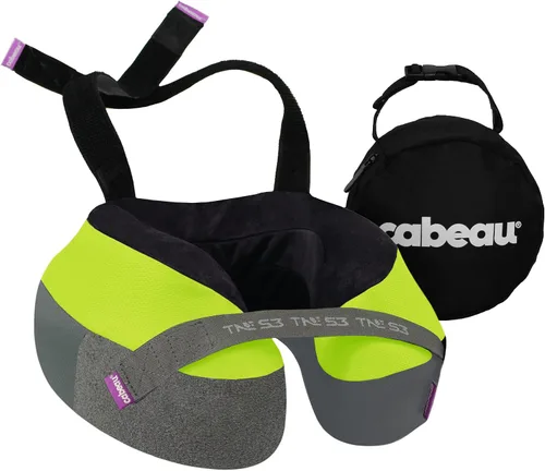 Vista 14 de Cabeau Almohada cervical de viaje para aviones – The Neck's Evolution, TNE S3 – Diseño de espuma viscoelástica de apoyo para vuelos de larga