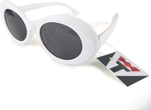Vista 7 de Lxnoap Gafas de sol de marco grueso ovaladas retro atrevidas, gafas de sol ovaladas retro de Y2k, gafas de sol ovaladas ovaladas retro Mod Kurt