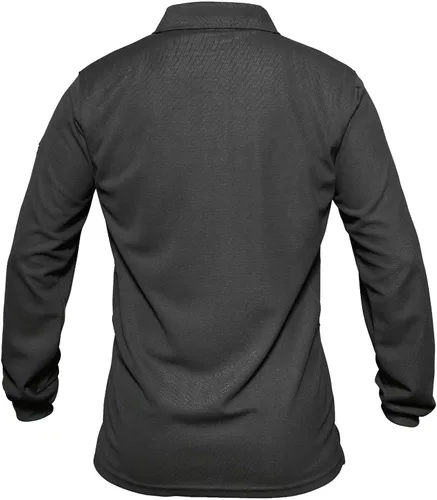 Vista 2 de MAGCOMSEN Camisas polo para hombre, 3 botones, secado rápido, manga larga, tácticas, camisa de golf