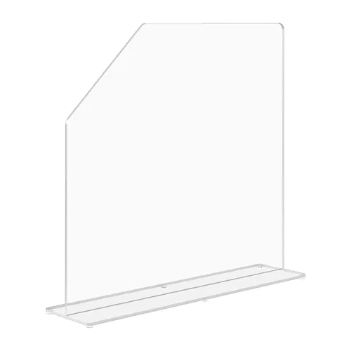 Vista 10 de Protección contra salpicaduras de acrílico transparente con abertura de fácil acceso, protector de una pieza independiente, barrera de 23.5" x 4.5