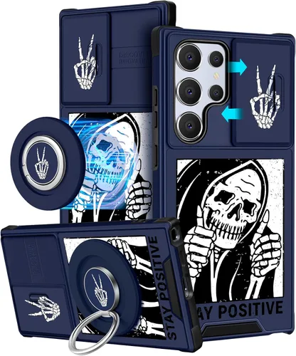 Vista 55 de Funermei Funda para teléfono Samsung Galaxy A15 5G - [2 en 1] Funda para teléfono de mujeres lindas chicas, diseño femenino de mariposa negra