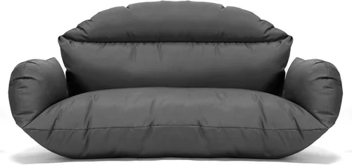 Vista 14 de LeisureMod Cojín colgante para silla de huevo para 2 personas, naranja oscuro, secado rápido, resistente a la intemperie, relleno de algodón suave