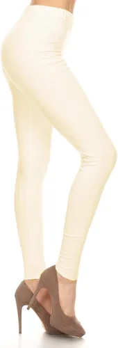 Vista 62 de Leggings Depot NCL27 pantalones capri para yoga de algodón premium suave Negro