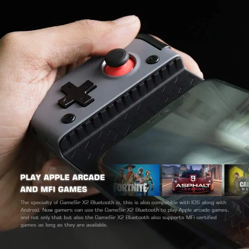 Vista 5 de GameSir X2 Bluetooth Mobile Gaming Controller for iPhoneAndroid Phone, Wireless Phone Game Controller with 500mAh Battery, Stretch Design Up to
