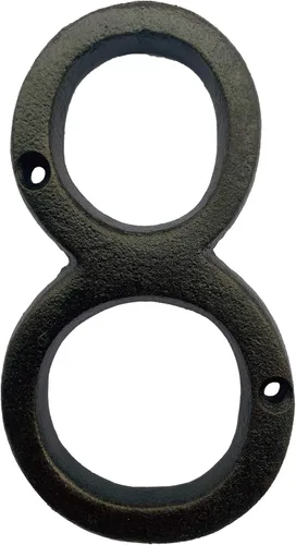 Vista 36 de BetLight Número de casa de hierro fundido de 5.5 pulgadas de alto, números de dirección de casa sólidos, elegante acabado marrón negro, fácil