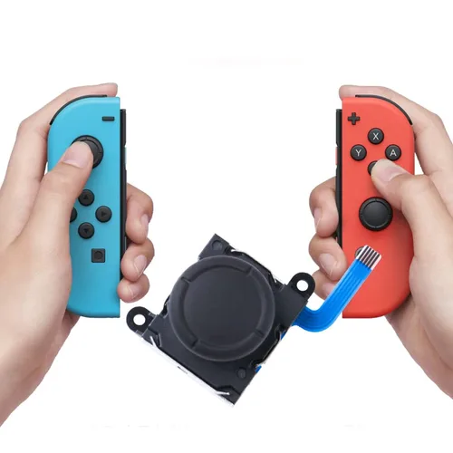 Vista 4 de Neboxen 2-Pack2-Pcs Joystick Replacement, Joycon Repair Kit Joystick Parts for Nintendo Switch, Switch Lite & Switch OLED Console (Blue)