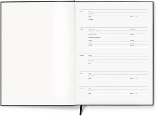 Vista 5 de Vela Sciences Advanced S7-G - Cuaderno de laboratorio expandido ProCover de 9.25 x 11.75 pulgadas (9.3 x 11.8 in), 144 páginas, cuero sintético