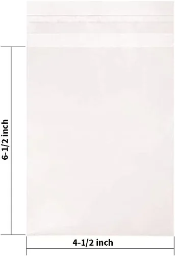 Vista 2 de Bolsas de celofán para galletas con sello de 4½ x 6½ pulgadas, transparentes, autoadhesivas, resellables, para dulces, galletas, tarjetas