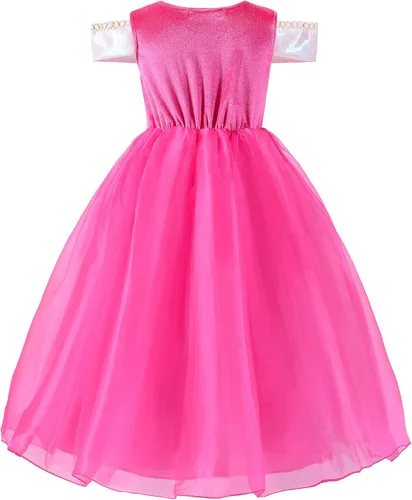 Vista 2 de Ohlover Disfraz de princesa para fiesta de cumpleaños vestido elegante para niñas