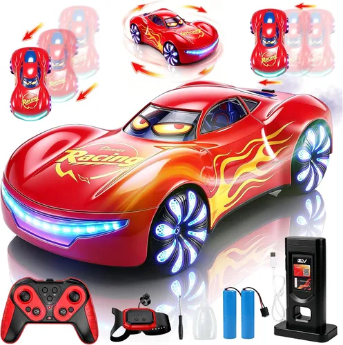 Vista 12 de Coche de acrobacias RC con detección de gestos, auto de control remoto 4WD 1-azul