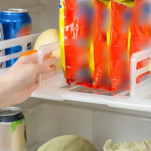 Vista 5 de Divisor de puerta lateral ajustable para refrigerador de 10.23 x 3.22 x 3.07 pulgadas, tablero de partición de alimentos para almacenamiento