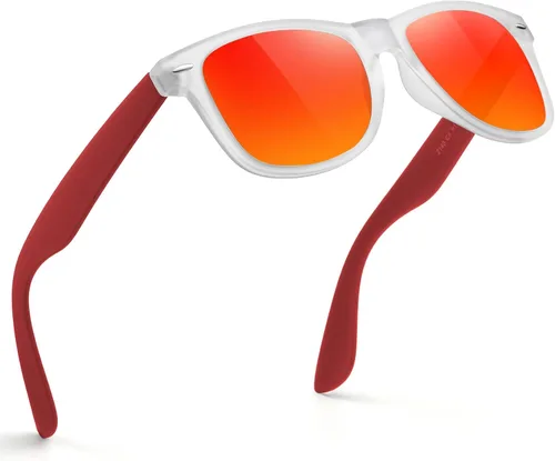 Vista 63 de FEIDUSUN Lentes de sol polarizados para hombre y mujer, lentes de sol retro negros para conducir, pescar, protección UV
