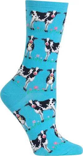 Vista 2 de Hot Sox Calcetines de mujer con patrón geométrico de novedad Heather cáñamo