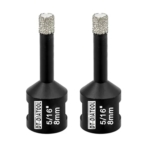 Vista 33 de DT-DIATOOL Broca de núcleo de diamante de 1/4 pulgada con hilo 5/8"-11 de vacío soldado para baldosas de porcelana, cerámica, gres, mármol, granito