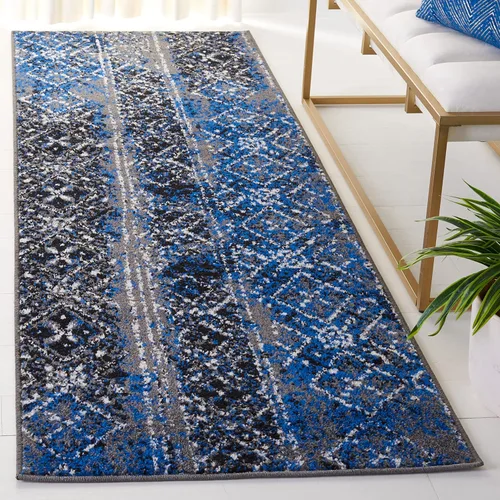 Vista 12 de SAFAVIEH Alfombra de área 8x10 - Colección Adirondack - Grande - Negro y plateado, diseño marroquí bohemio, no suelta pelusa y fácil de limpiar