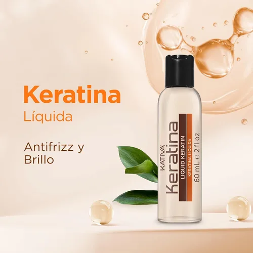 Vista 2 de Kativa Keratina Líquida - Aceite de Keratina Capilar, 2.0 fl oz