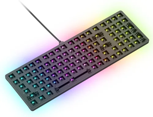 Vista 7 de Glorious Gaming - Kit de teclado para juegos personalizado GMMK 3 Barebones con perilla, teclado mecánico compacto 65%, sistema de juntas modulares