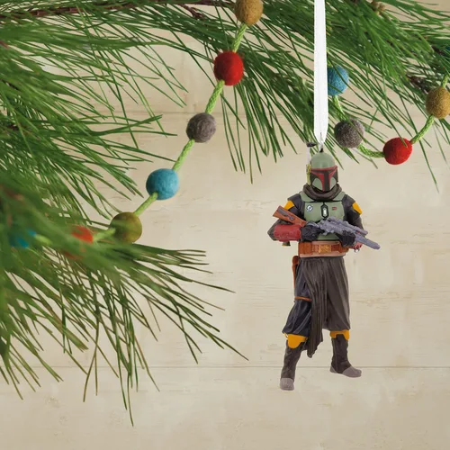 Vista 5 de Hallmark 0003HCM0671 Star Wars: El libro de Boba Fett adorno de Navidad, multicolor