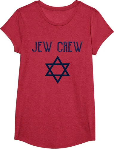 Vista 76 de Camiseta Jew Crew Jewish Star, gris, S